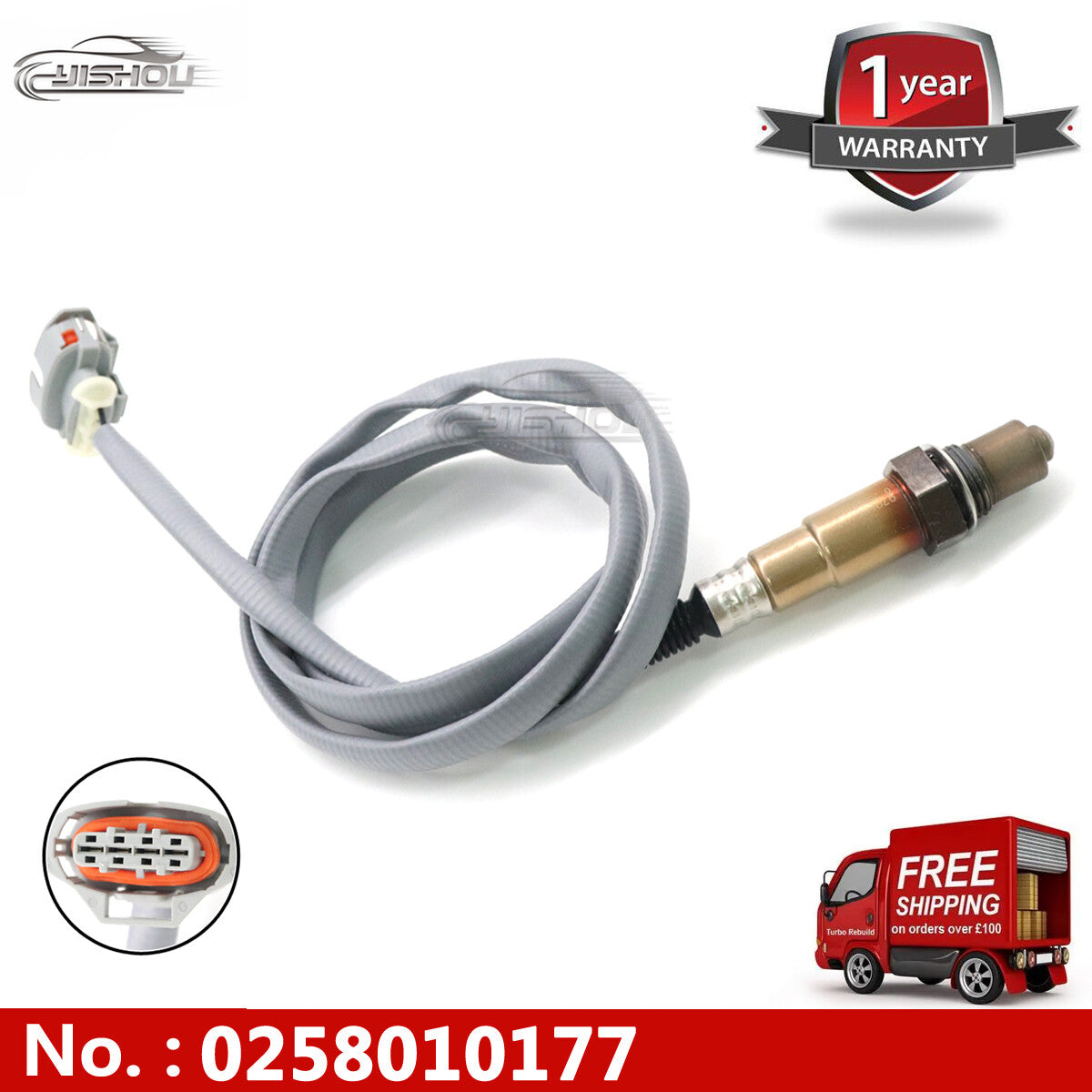 Oxygen sensor suitable for Porsche for Panamera 3.0 3.6 4.8 09-16 Downstream left 0258010177