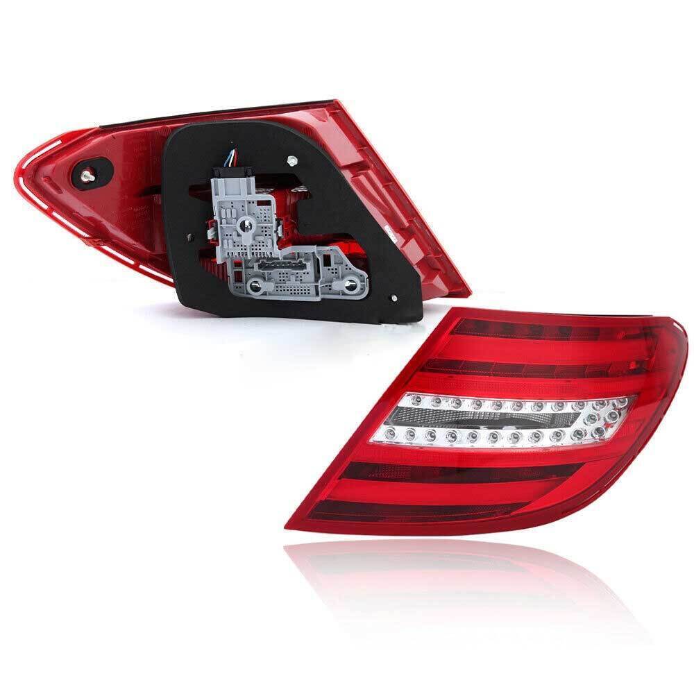 2-piece rear LED brake taillights, 12V, suitable for 2011-2014 for Mercedes-Benz W204, C250, C300, C350