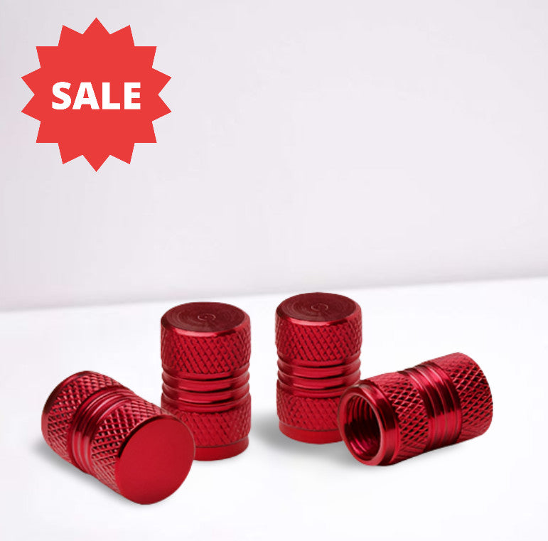 4-Piece Red Car Tire Valve Cover Stem Cover Valve Dust Cover for Dodge
