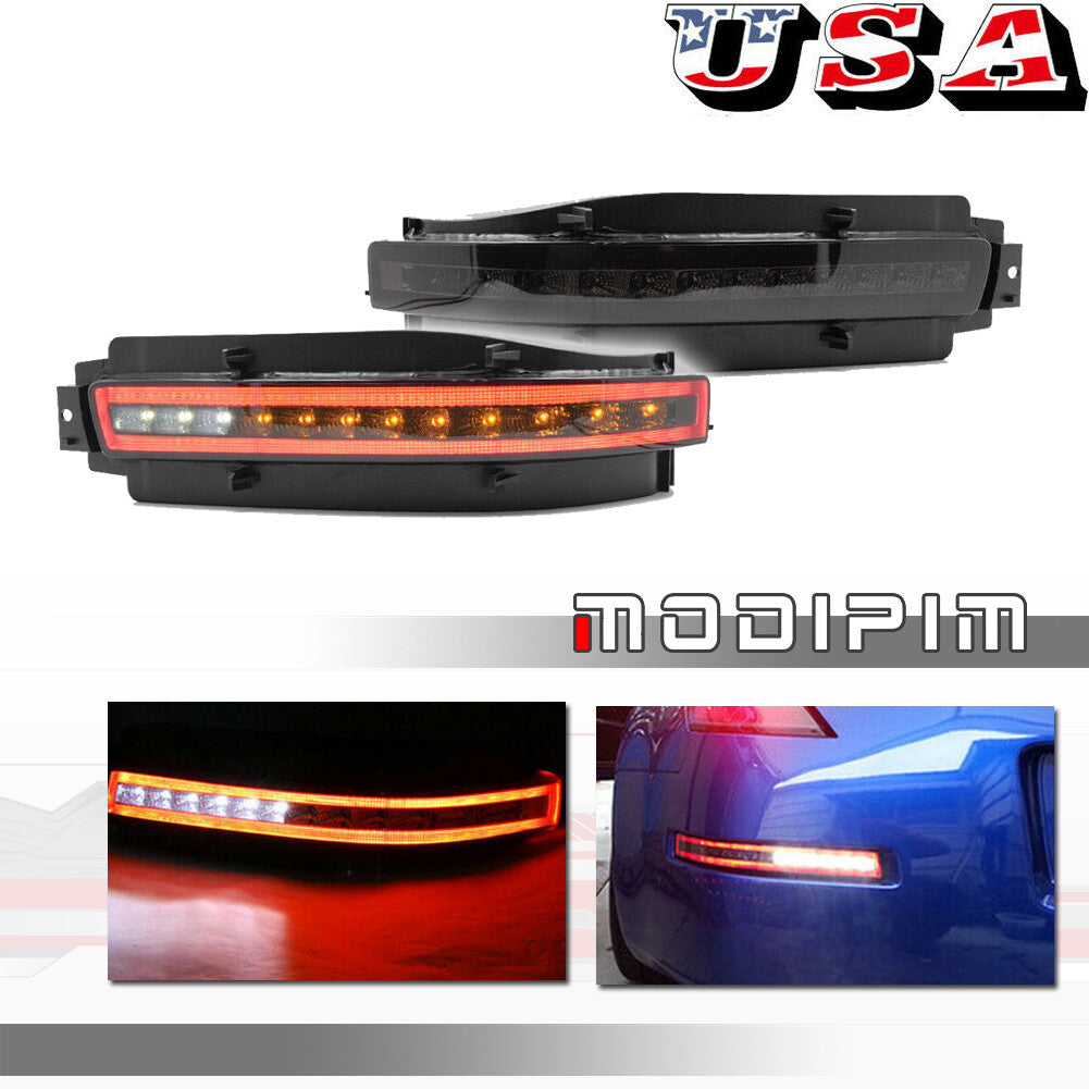 Suitable for 03-09 for NISSAN 350Z Z33 Smoked LED Brakes, Rear Fog Lights, Turn Signal Lights (2 Pieces)
