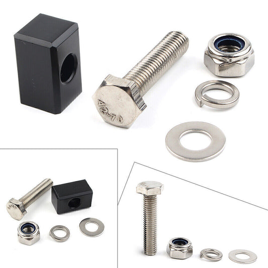 Headlight Mounting Block Bracket Kit Fit for Harley Custom Headlight Mount Black
