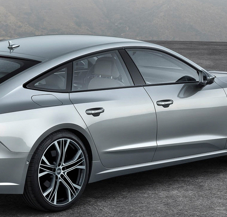 Glossy Black Decorate 10P For 2019-2023 for AUDI A7 S7 Window Trim Strips Cover ABS