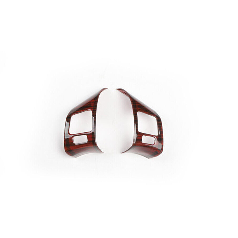 Car Steering Wheel Button Frame Trim Interior Fit for Lexus IS 2006-11 Red Wood