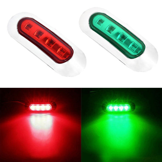 2X LED Car Motorbike Boat Navigation Light Deck Waterproof Bow Pontoon Lights