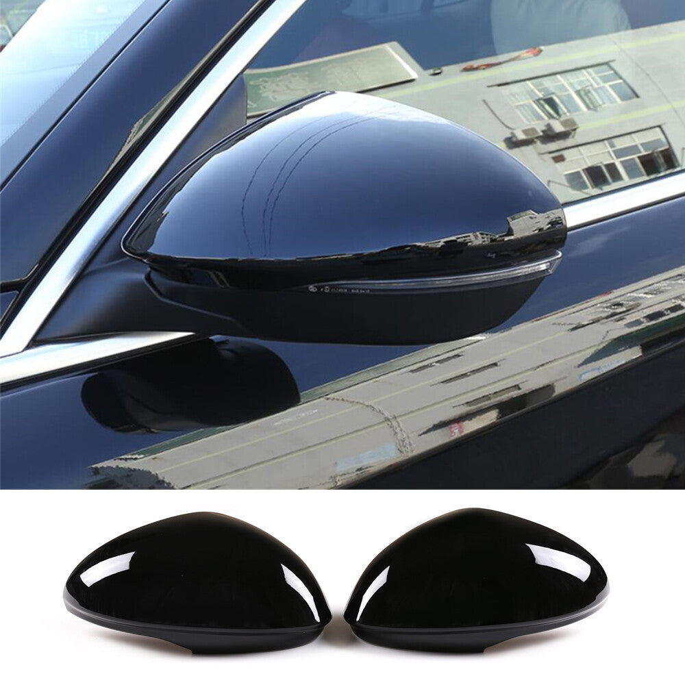 Gloss Black ABS Side Rearview Mirror Caps Cover for Alfa Romeo for Stelvio 2017-2022