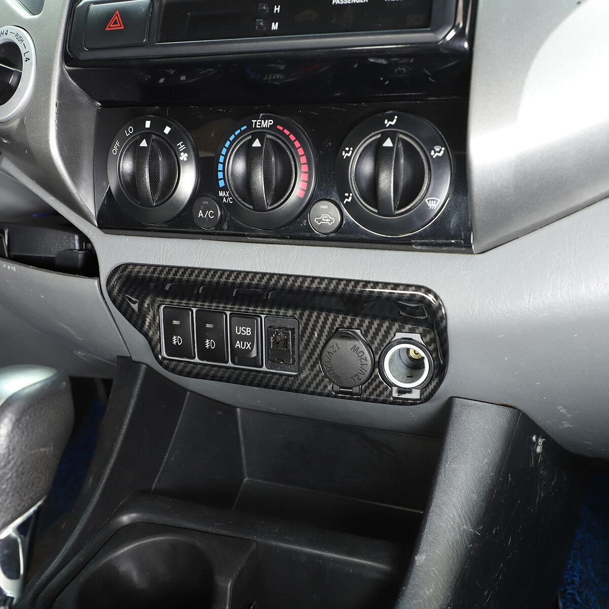 True Fiber Dashboard Navigation Screen Panel Sticker for Toyota Tacoma 16-21 USA