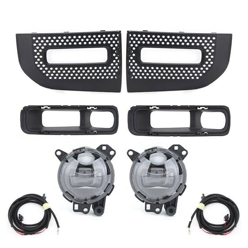 Suitable for 2020-2022 for Land Rover for Defender : Front bumper LED fog lights + grille cover (1 set)