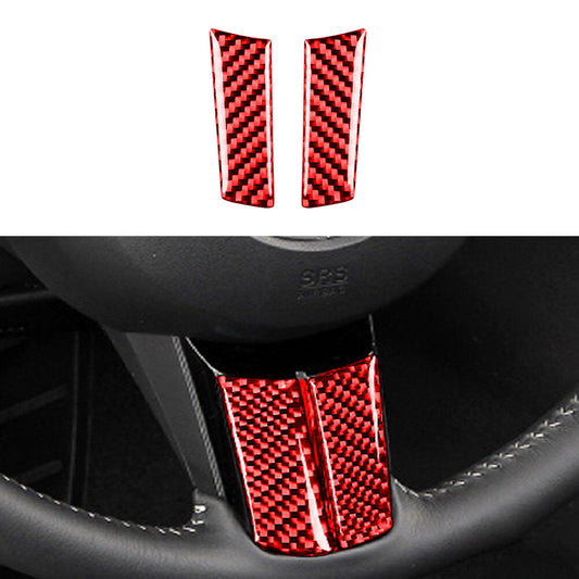 Red Carbon Fiber Interior Steering Wheel Chin Trim for Mazda MX-5 Miata 2009-15