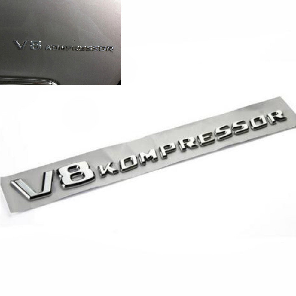 1x V8 Kompressor Badge Emblem Vehicles Fender Decoration Decals Sticker