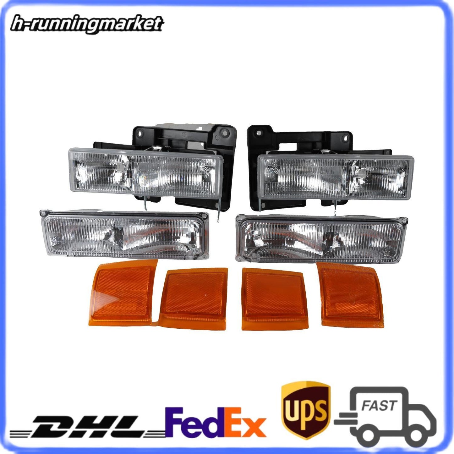 2pcs Headlight Assembly for 1994-1999 for chevy C/K headlights GM2503101, GM2502101
