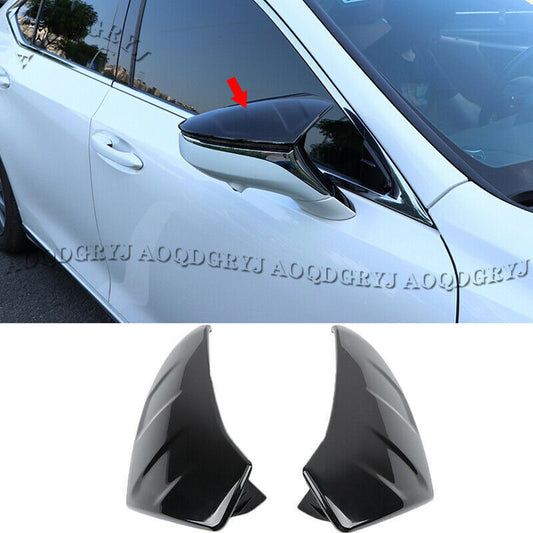 for Lexus ES250/350/300h 19-2022 Gloss Black Ox horn Rear View Side Mirror Cover