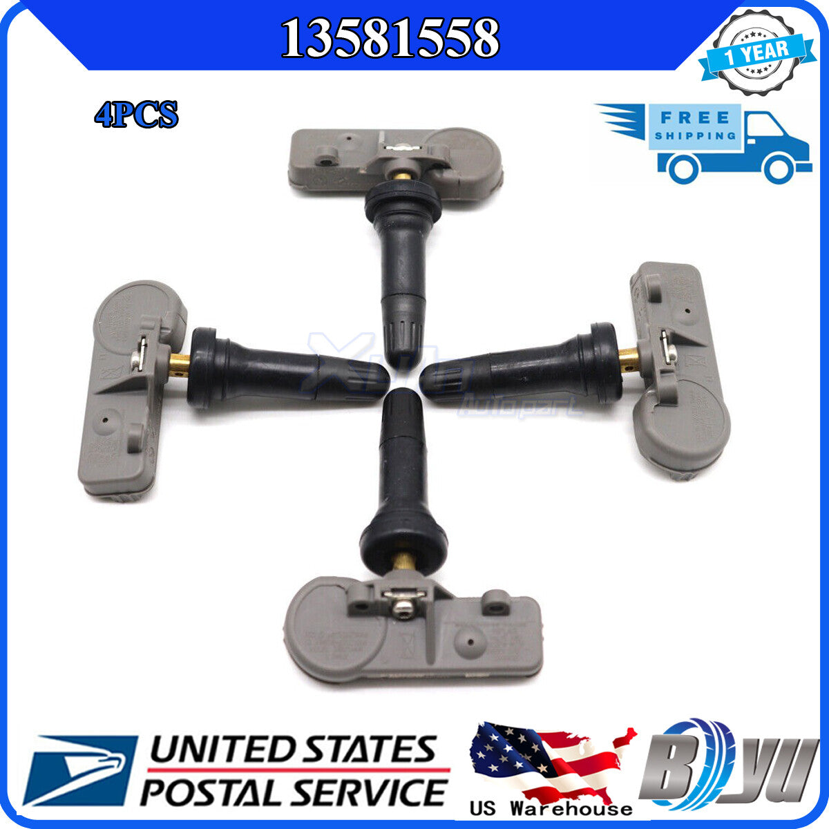 4-piece set for general-purpose for Chevrolet for Buick 13581558 new tire pressure sensor TPMS.