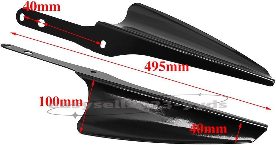 Black Front Fork Mount Wind Deflectors Windshield for Harley Touring 1995-2023