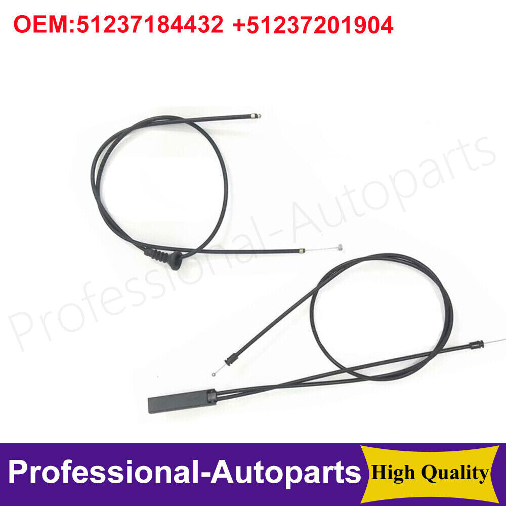 Front + Rear Cover Latch Release Cable for BMW E88 E93 E82 120i 320i M3 X1