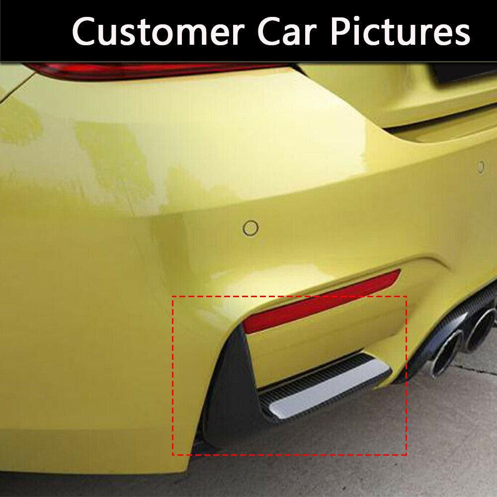 for BMW F80 M3 F82 F83 M4 14UP Carbon Rear Bumper Splitter Lip Corner Covers