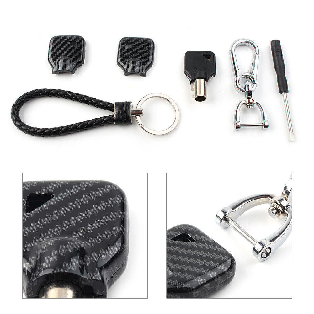 Motorcycle Uncut Blade Blank Cover Key Kit Fit for Harley Touring Street Glide Road