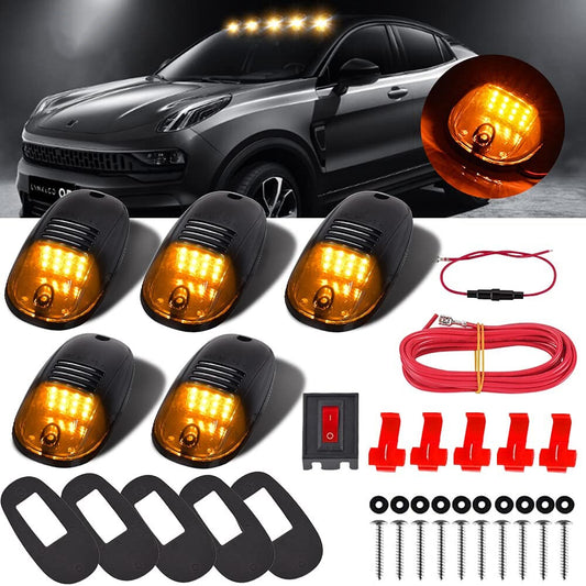 5x for 2011-2024 for Ram 1500 2500 3500 Amber Cab Roof Top Marker Light Running Lamp