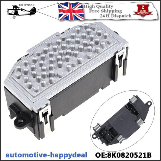 Heater Blower Fan Motor Resistor 8K0820521B for Audi A4 B8, A5 8T, for A8 4H, Q5 8R