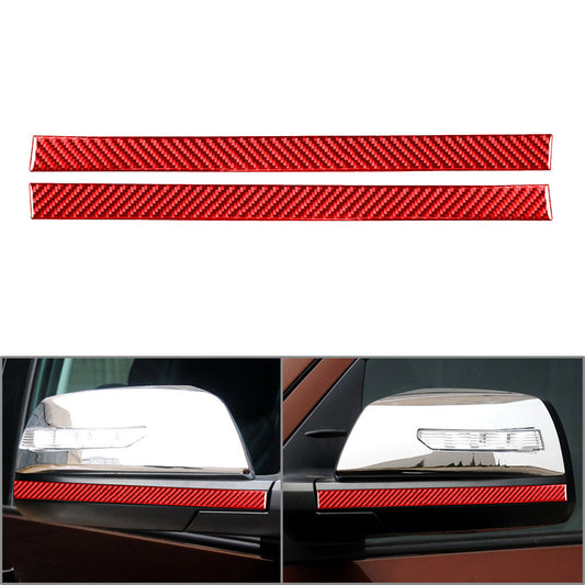 Carbon Fiber Rearview Mirror Anti-Scratch Strip Trim for Toyota Tundra 2014-21