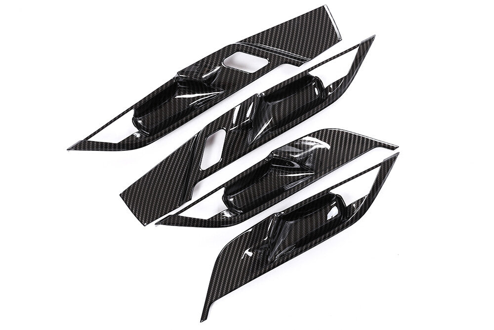 Carbon Fiber ABS Interior Door Handle Bowl Panel Cover for BMW X1 X2 F48 2016-21