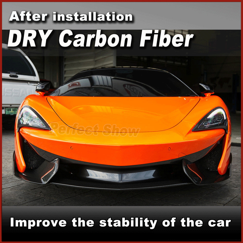 Fit for McLaren 570S 570GT 2015-2020 Dry Carbon Fiber Front Bumper Splitters Lip