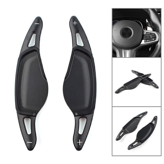 Pair Steering Wheel Paddle Shifter Extension for BMW 5 7 Series X3 X4 X5 Black
