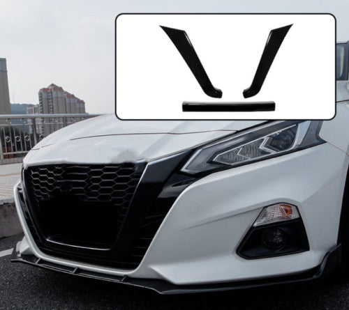 for Nissan Altima 2019-2022 Gloss Black Front Grille Grill Mesh Panel Cover Trim