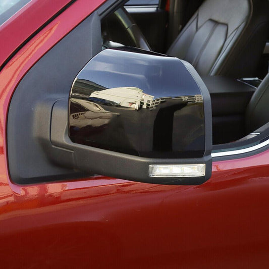Gloss Black Car Rearview Mirror Cover Trim Frame for 2015-2020 for Ford F-150