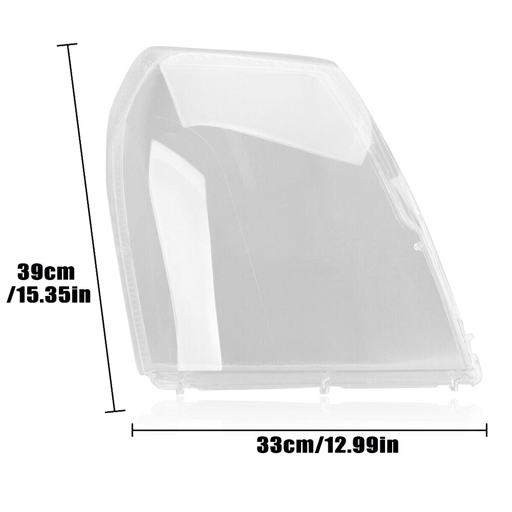 Two-piece transparent headlight cover/lens cover for Cadillac for Escalade 2007-2014