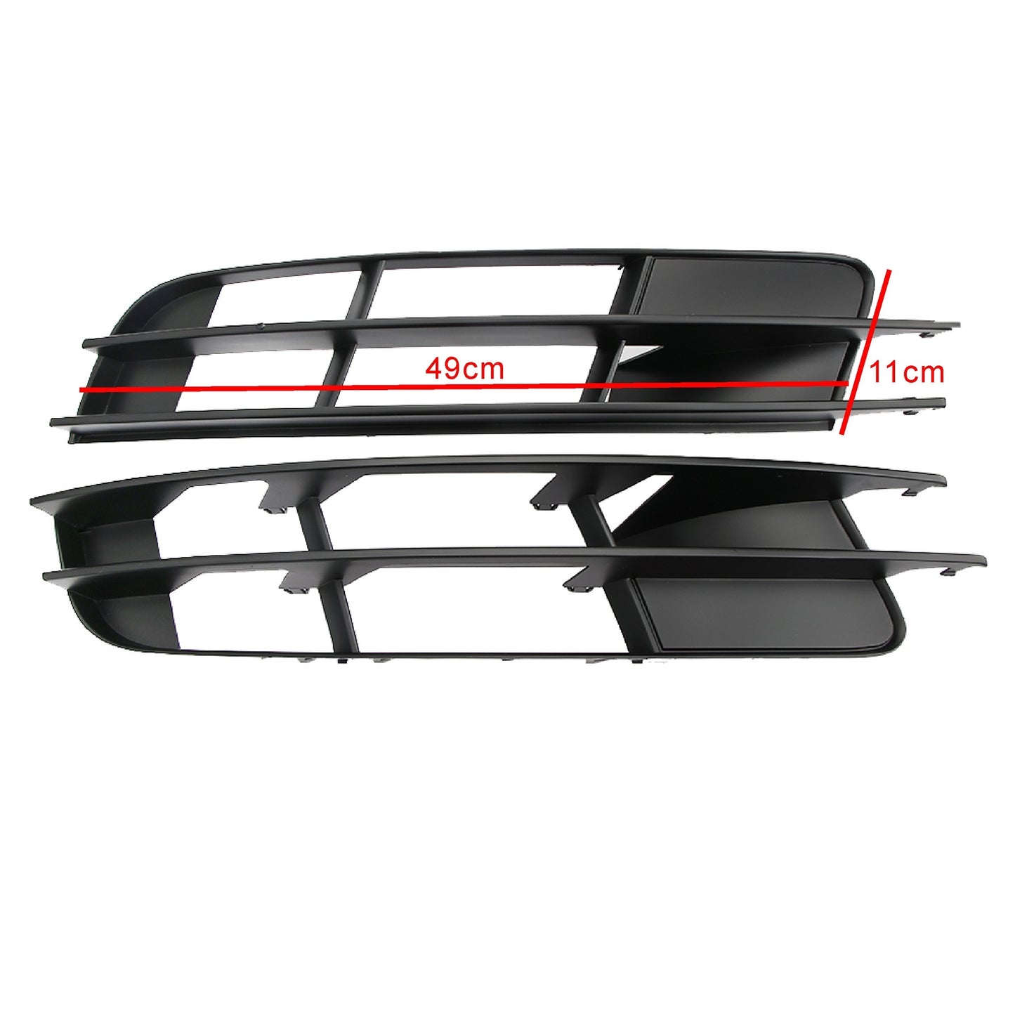 2-piece front bumper fog light grille barbecue trim cover for 06-09 for Audi Q7