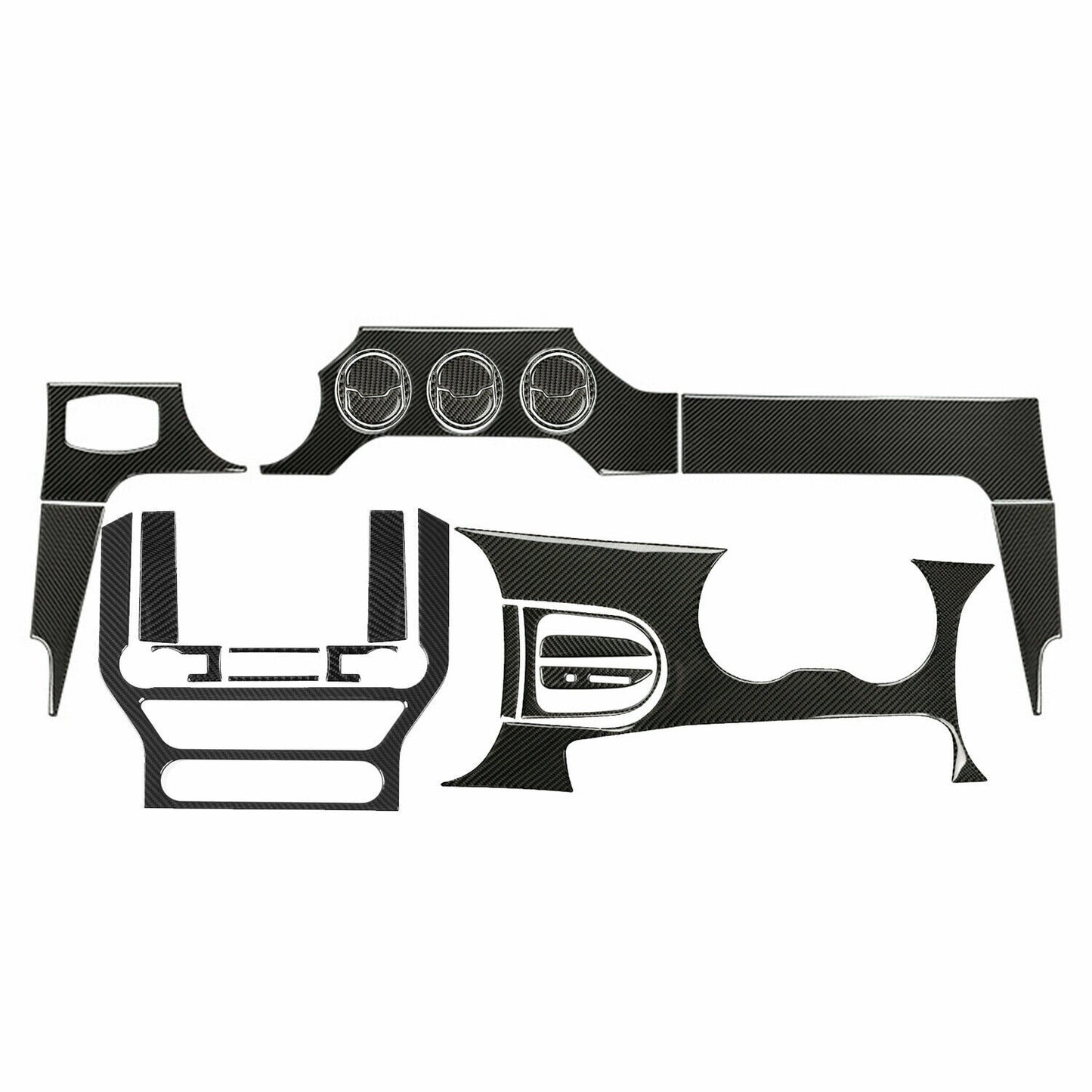 26¡Á Carbon Fiber Dashboard Center Console Gear Panel Trim for Ford for Mustang 2015+