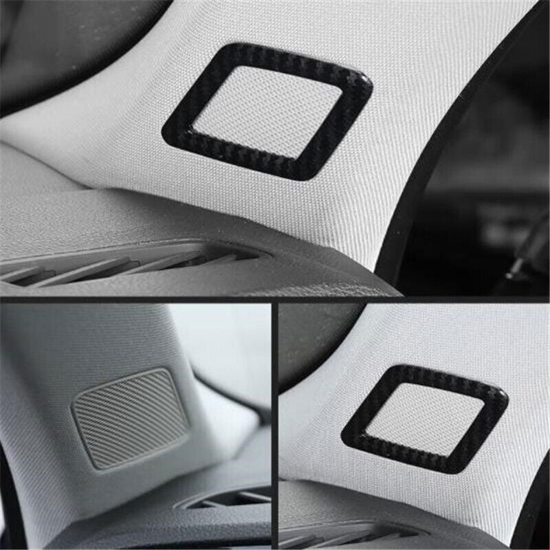 for Audi Q3 2019-2024 Carbon Fiber Front Window A Pillar Post Speaker Cover Trim