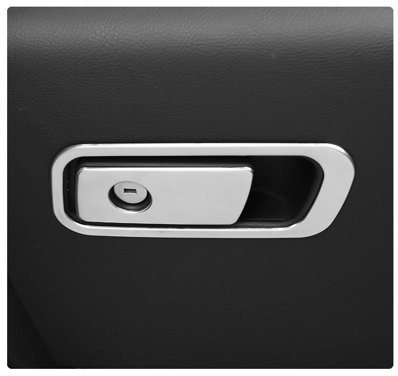 2X for Co -Pilot Storage Box Handle Cover Trim Silver Steel for Cadillac CT5 2020-24