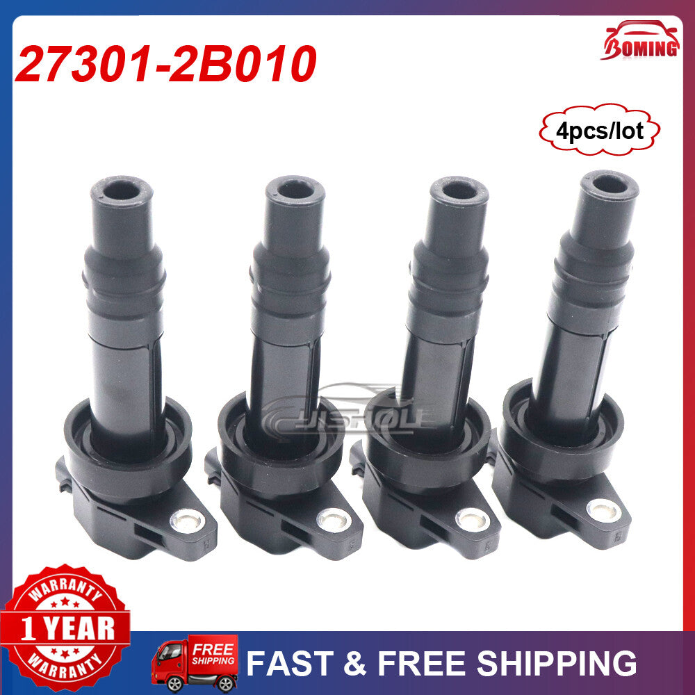 4Pcs New 27301-2B010 Ignition Coil Pack for HYUNDAI for KIA Soul 1.6L L4 2010-2011