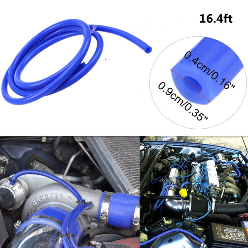 Car Silicone Pressure Relief Valve Tube Water Vacuum Exhaust Pipe 16.4ft Hose