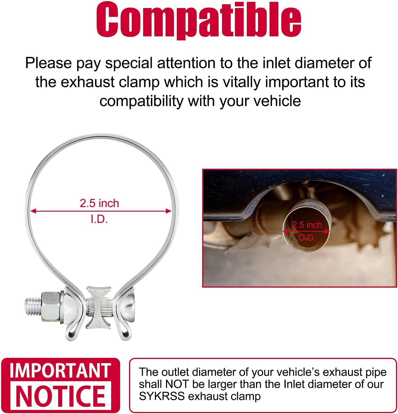 2.5-inch Butt Fitting with Muffler, Narrow Band Jacket, 2-Piece Set