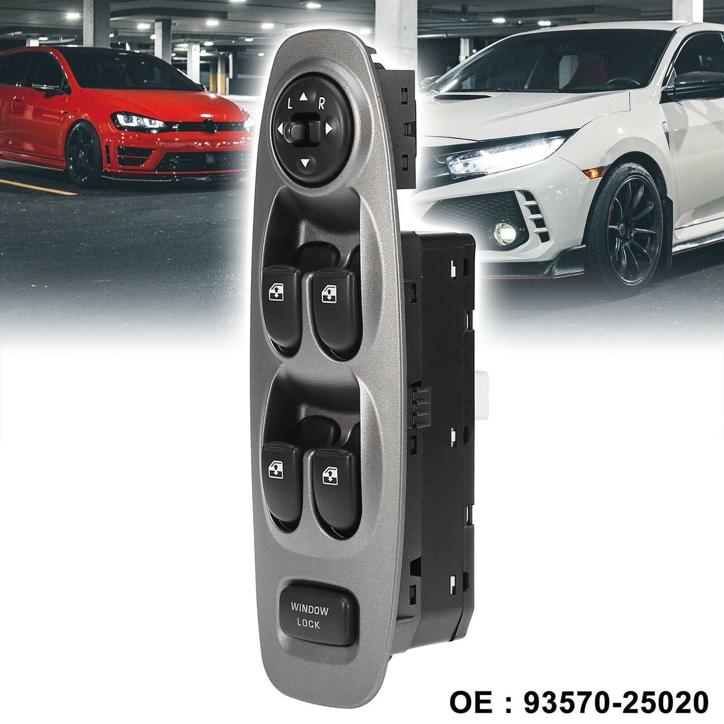 for Hyundai Accent MK II 1999-06 Master Power Window Switch 93570-25020 BLACK 1