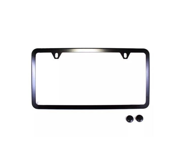 Bonnet rear boot 2-hole black license plate frame cap for Mercedes-Benz