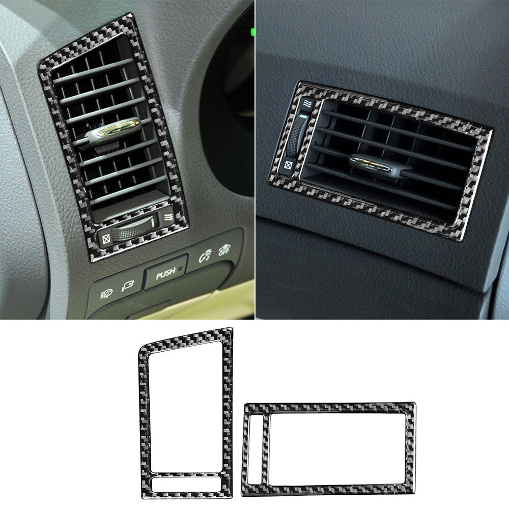 2¡ÁSoft Carbon Fiber Interior AC Side Air Vent Outlet Trim For Luxus GS 2006-2011