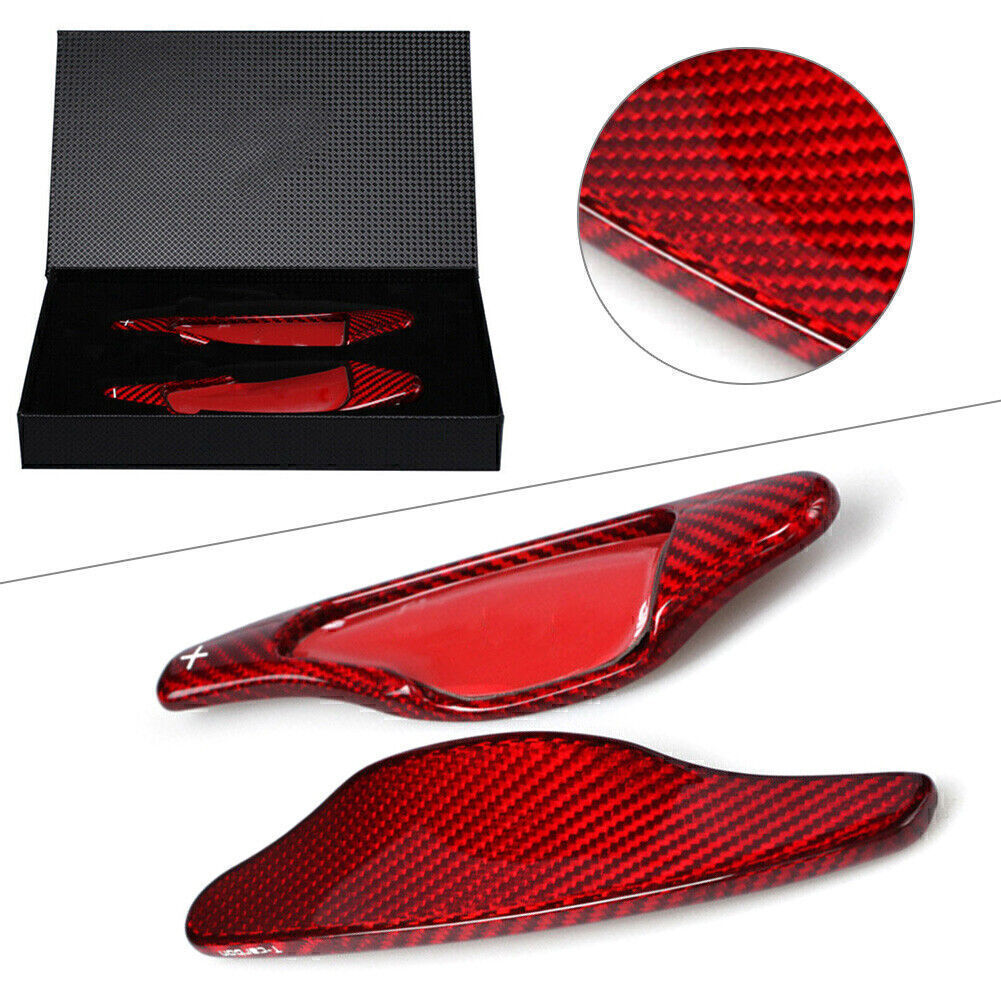 Red Carbon Car Steering Wheel Shift Paddle Extension for Chevrolet for Corvette C7