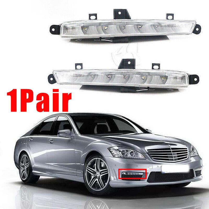 1Pair Fog Lamp Daytime Running Lights DRL For 2011-13 for Mercedes-Benz W221 S63