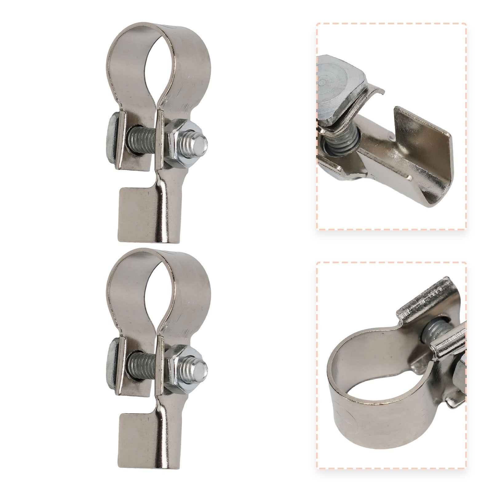 Car and bus battery cable pure copper terminal clamp connector / negative and positive