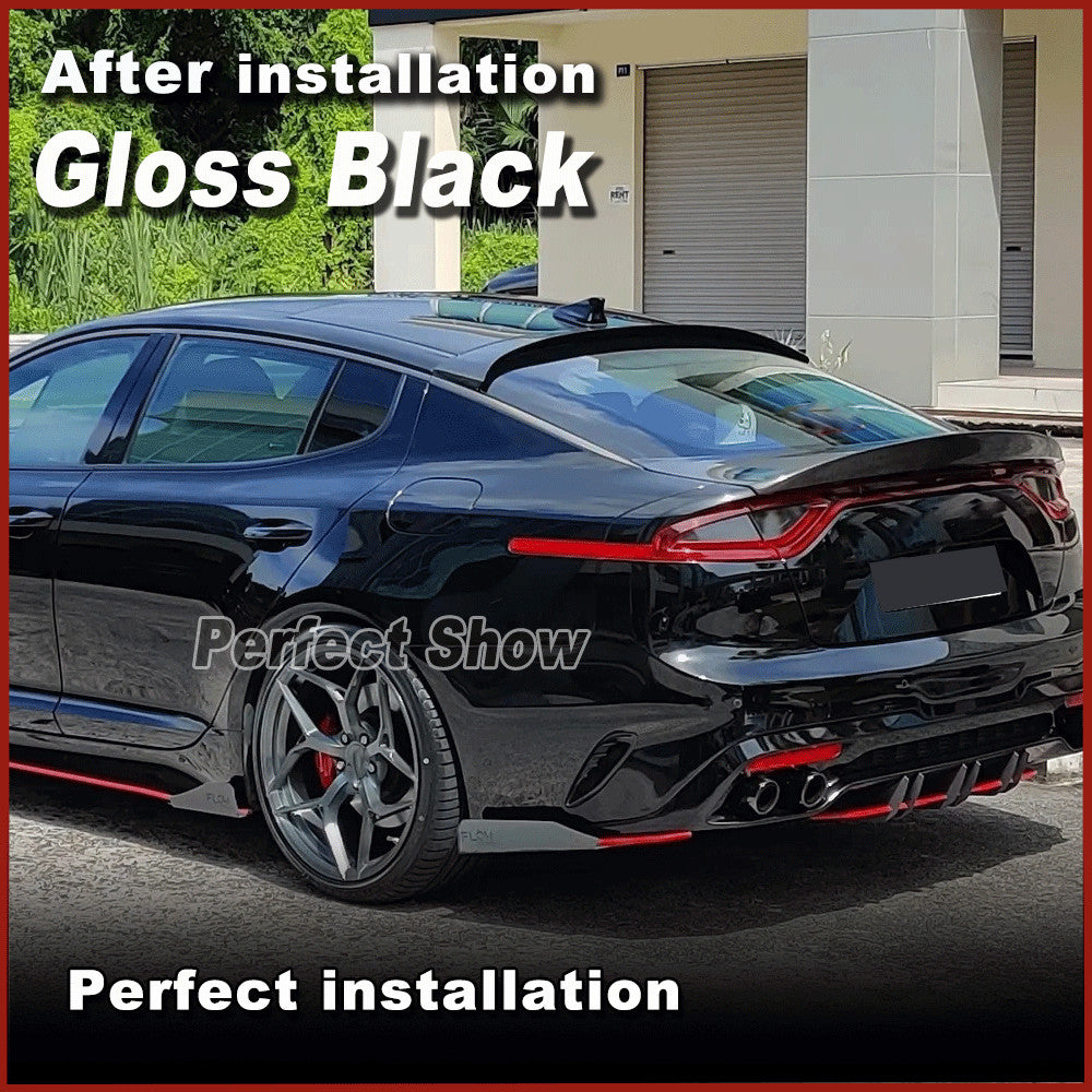 for Kia Stinger 2018-2023 Gloss Black Rear Roof Spoiler Window Trunk Wing Lip