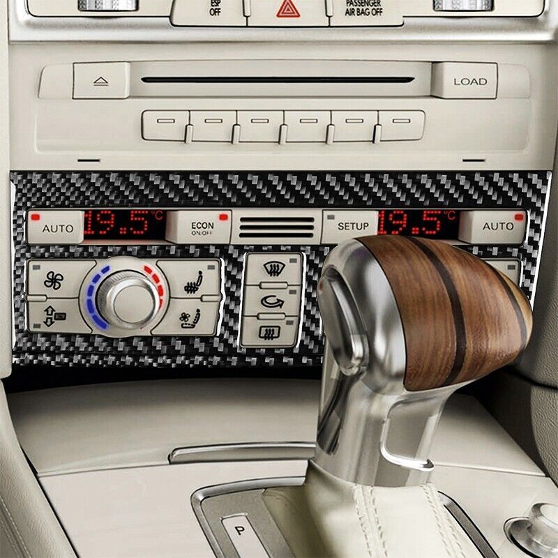 Real Carbon Fiber Car Air Conditioning Button Cover for Audi Q7 2005-2015 2PCS