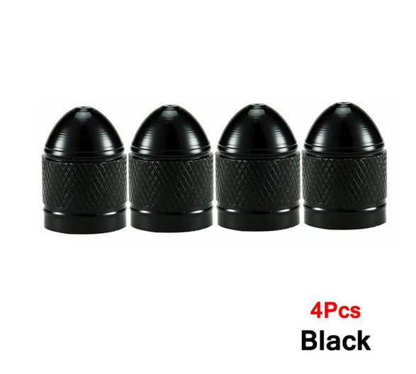 4-piece universal car tire valve cover rod air dust cover gold for Audi