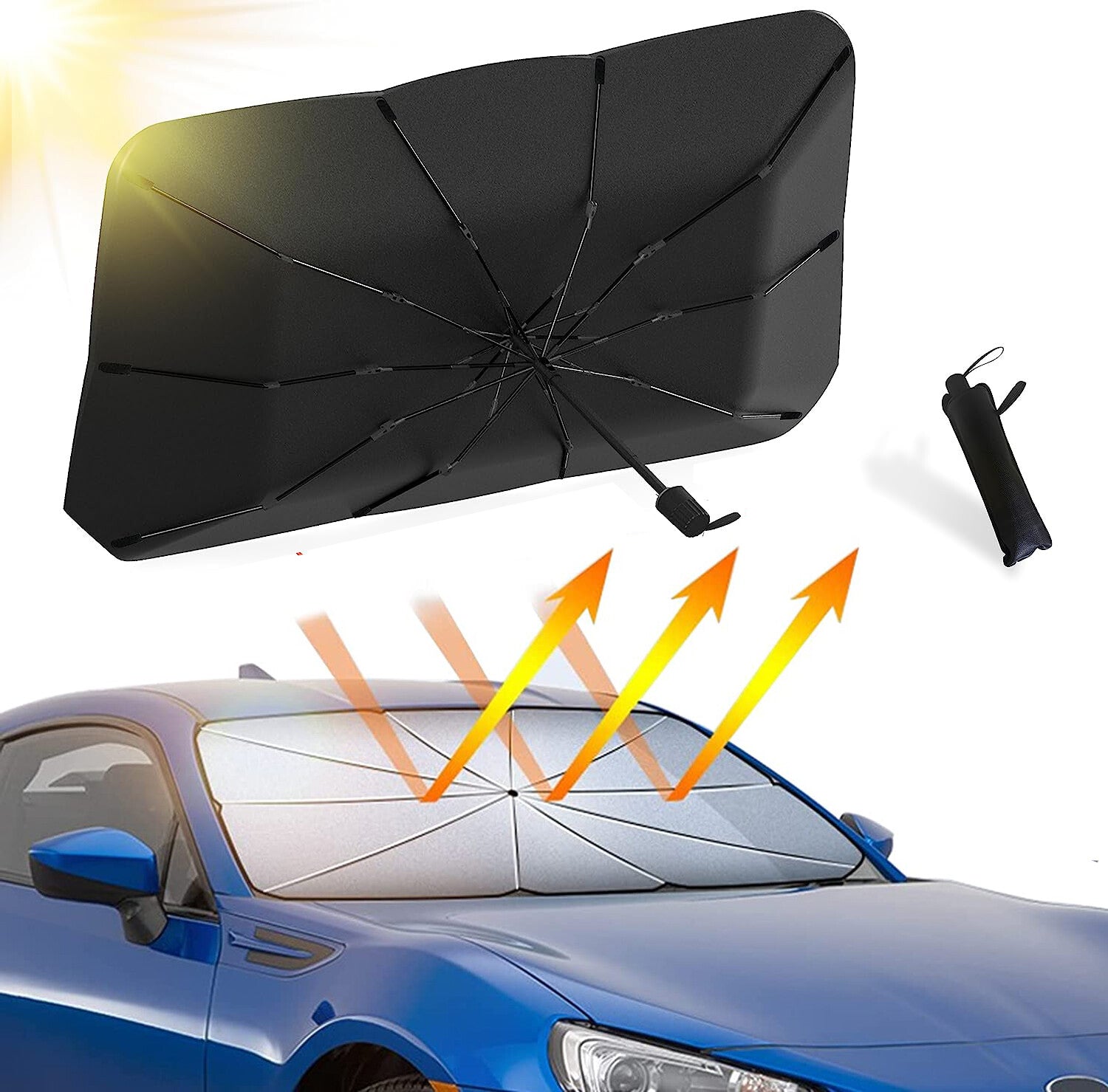 for Cadillac Accessory Car Windshield Umbrella Sun Shade Foldable Visor Cover