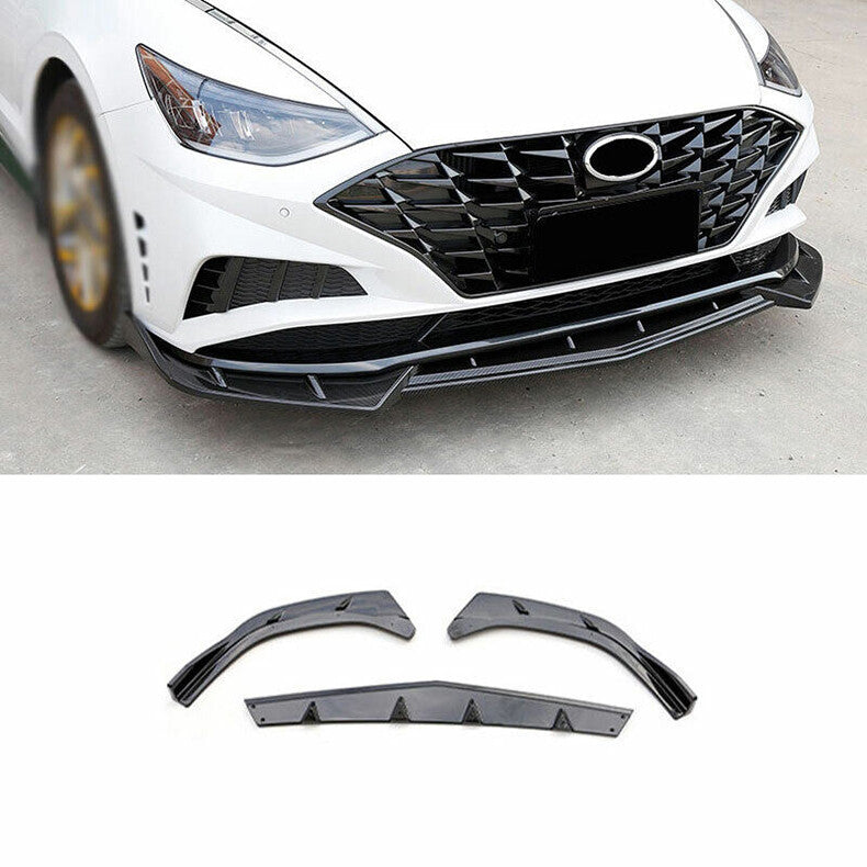 for Hyundai Sonata 2020-2023 Carbon Fiber Front Bumper Lip Chin Splitter Spoiler