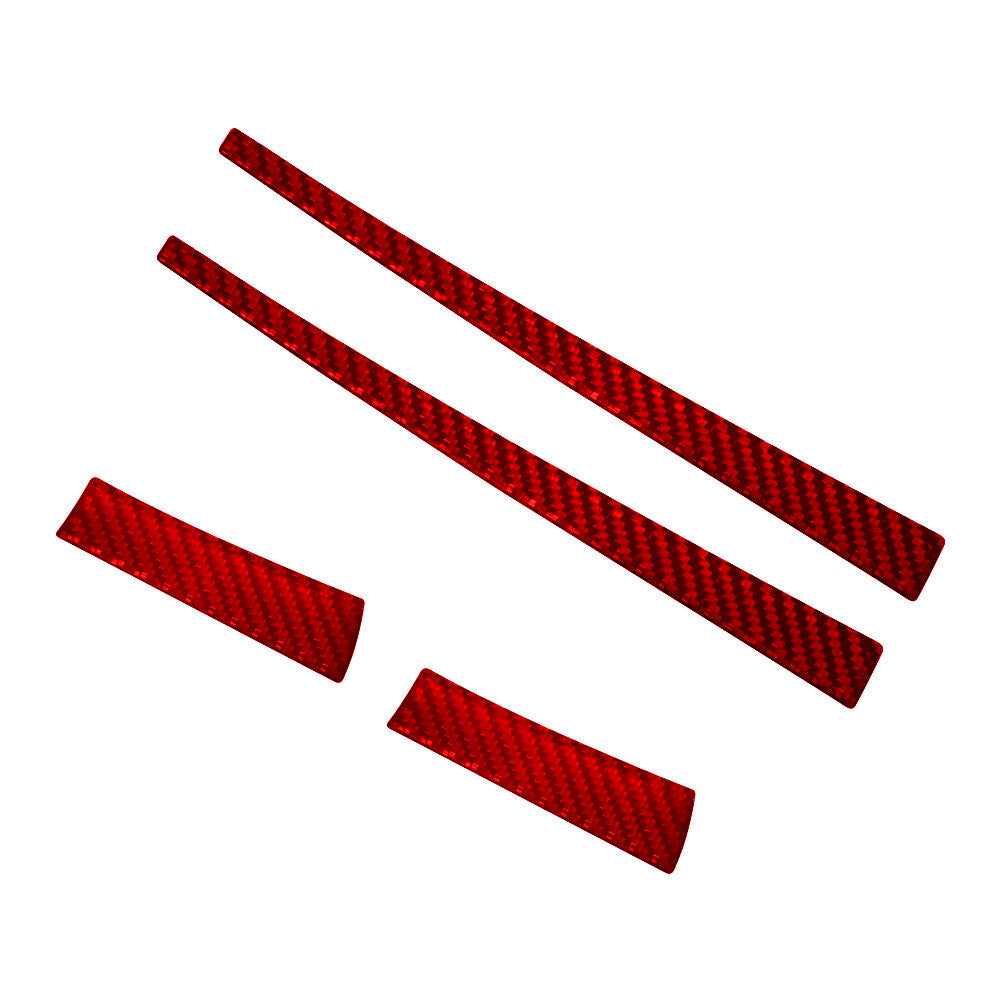 4X Red Carbon Fiber Rearview Mirrors Cover Trim for Toyota Hilux 2015-2021