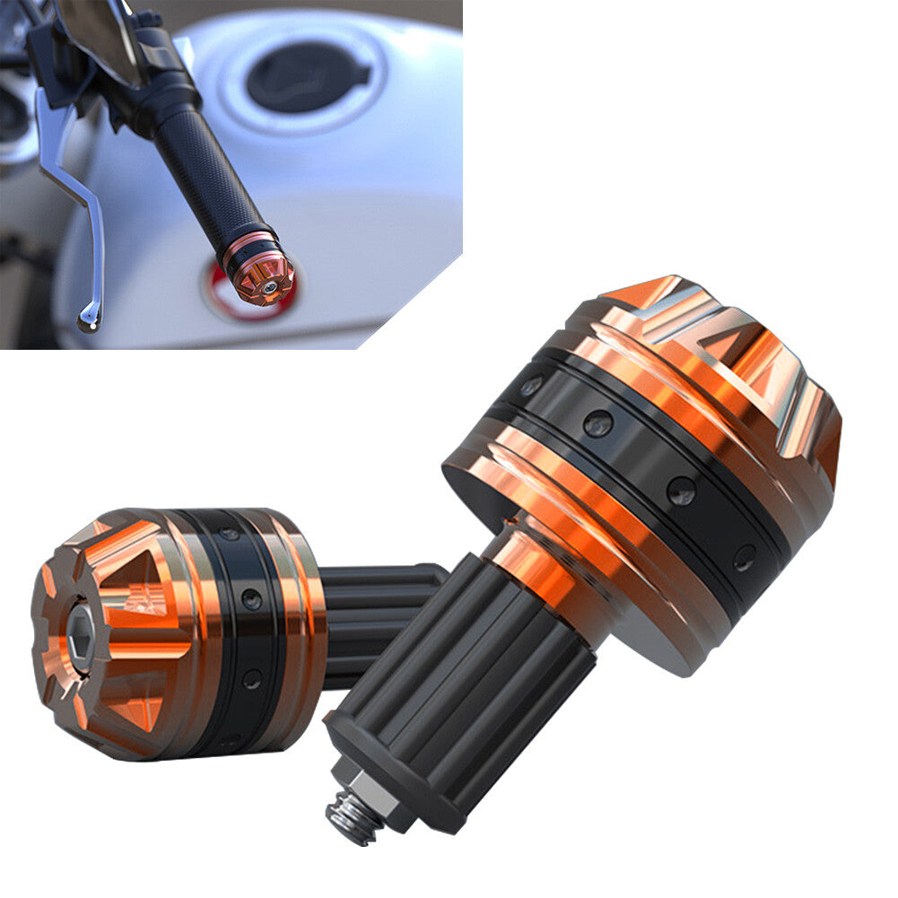Motorcycle Scooter Aluminum Handle Handlebar Grips Bar End Cap Plugs Slider pair