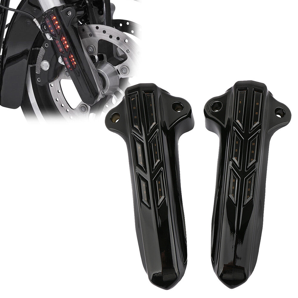Red LED light under-leg cover for 2014-2018 for Harley Davidson FLHT FLHX FLHR